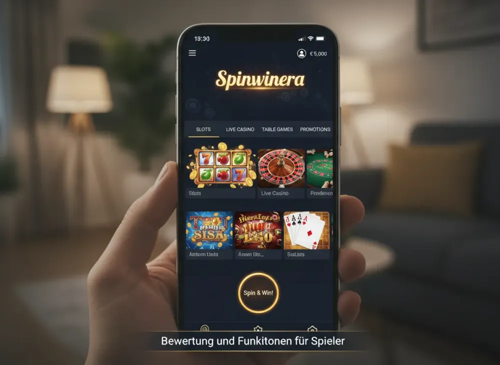 Spinwinera app Bewertung und Funktionen für Spieler